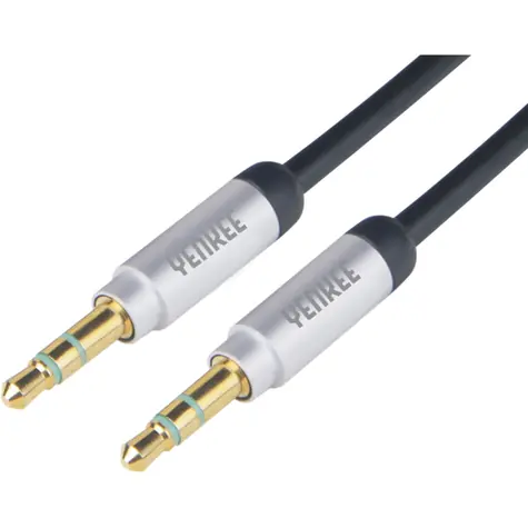 YENKEE YCA 201 BSR Stereo-Audio-AUX-Kabel mit 3,5-mm-Klinkenstecker / 2x 3,5-mm-Klinkenstecker / 1 m