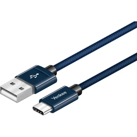 YENKEE YCU 302 Kabel USB 2.0 auf USB-C blau / MM / Länge 2m / 480 Mbs / 3A