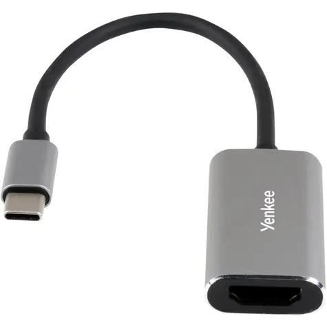 YENKEE YTC 012 USB-C-zu-HDMI-Adapter silber / 4K / 0,2 m