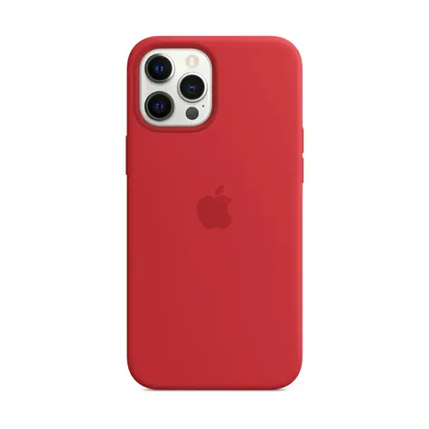 Apple Silikonhülle mit MagSafe für iPhone 12 Pro Max, rot