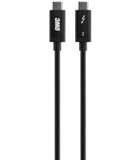 OWC -Kabel Thunderbolt 3 (1 m) schwarz / 2x USB 3.0 Typ-C (männlich) mit TB3-Unterstützung