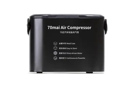 70mai Luftkompressor schwarz / tragbarer Autokompressor / 39 l-min / 30 PSI / 3,7 m Kabel / 12 V