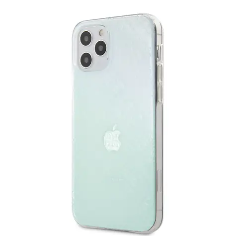 Guess 3D Raised Back Cover für Apple iPhone 12 & 12 Pro schillernd