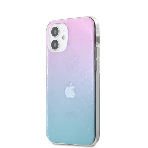 Guess 3D Raised Back Cover für Apple iPhone 12 mini blau