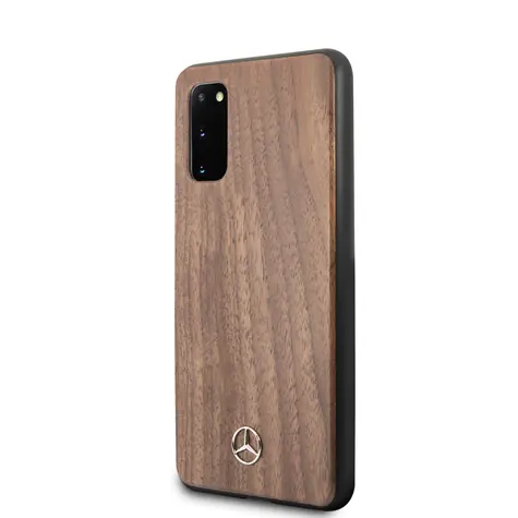Mercedes Wood Cover für Samsung Galaxy S20 braun