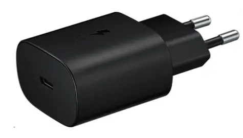 Samsung Netzteil mit Schnellladung (25W) ohne Kabel schwarz - Großverpackung / USB-C / 3A 