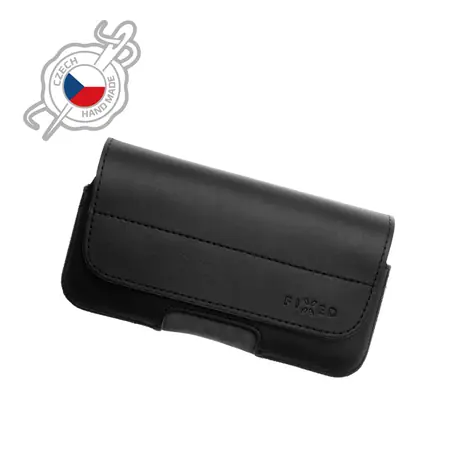 FIXED Posh Horizontal Ledertasche mit Verschluss Größe 5XL+ schwarz