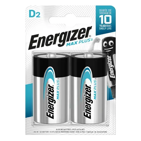 Energizer MAX PLUS Batterie - Große Monozelle D 2 Stk