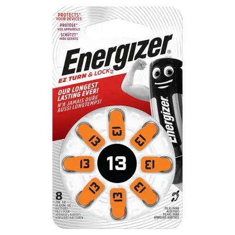 Energizer -Batterien für Hörgeräte - 13 DP (PR48) 8 Stk