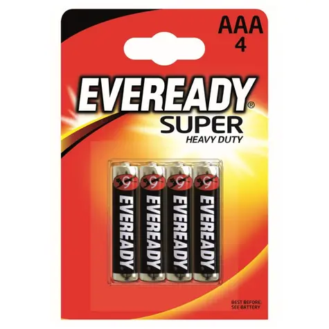 Eveready Super Battery - AAA Mikrostift 4 Stück (Blister)