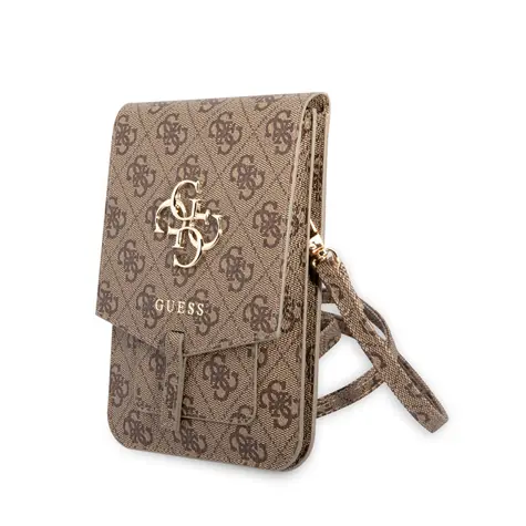 Guess PU 4G Metall Logo Handytasche braun