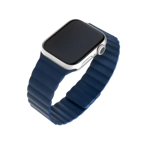 FIXED Magnetic Strap Silikonarmband mit Magnetverschluss für Apple Watch 38 & 40 mm blau