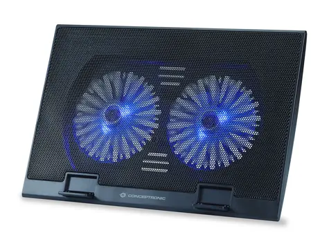Conceptronic THANA02B Laptop-Kühlpad / für 17" Laptop / 2x 12,5 cm Lüfter / USB-Stromversorgung