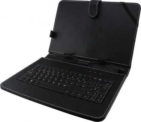 Esperanza EK125 Madera Tablet-Hülle schwarz / 10,1" / mit Tastatur / Öko-Leder