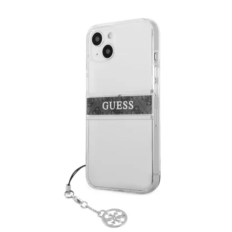 Guess PC & TPU 4G Grey Stripe Backcover für Apple iPhone 13 mini transparent
