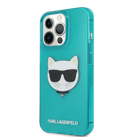 Karl Lagerfeld TPU Choupette Kopfschutzhülle für Apple iPhone 13 Pro blau