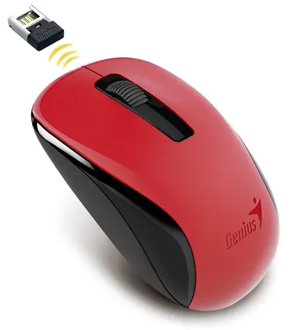 Genius NX-7005 Funkmaus rot / Optische Funkmaus / 1200 DPI / USB-Empfänger / 1x AA
