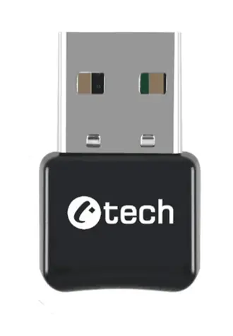 C-tech BTD-01 USB Bluetooth 5.0 Adapter / USB-A 2.0 / Mini-Dongle / Bluetooth 5.0