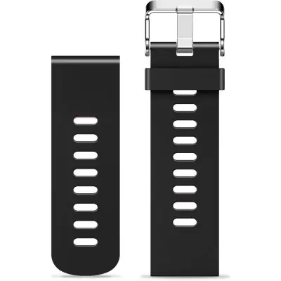 Aligator Silikonarmband 20mm schwarz