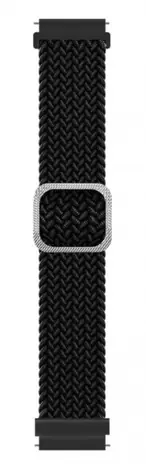 Aligator Textilarmband 22mm schwarz