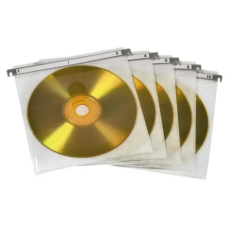 HAMA CD- und DVD-Doppelhüllen, 50 Stück, weiß