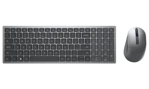 DELL KM7120W HU grau / Kabelloses Tastatur- und Mausset / HU / 2,4 GHz / Bluetooth / USB