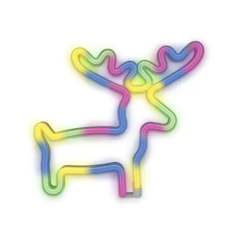 Forever Decorative LED Neon Elchfarben / Kabellänge 2 m / 3xAA / USB