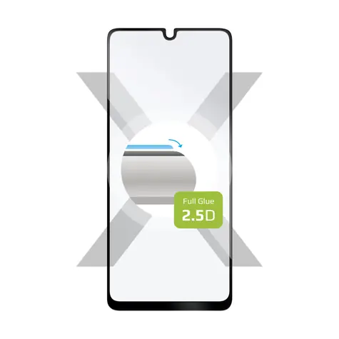 FIXED Full-Cover Schutzglas aus gehärtetem Glas für Samsung Galaxy A33 5G schwarz / Verklebung über das gesamte Display 
