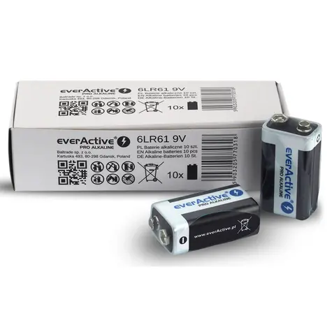 EverActive Pro Alkaline-Batterien 9V (6LR61) 10 Stk