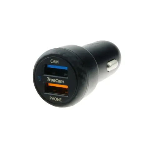 TrueCam Auto-Schnellladegerät schwarz / USB / 2,4A & 3A / für TrueCam -Autokameras 