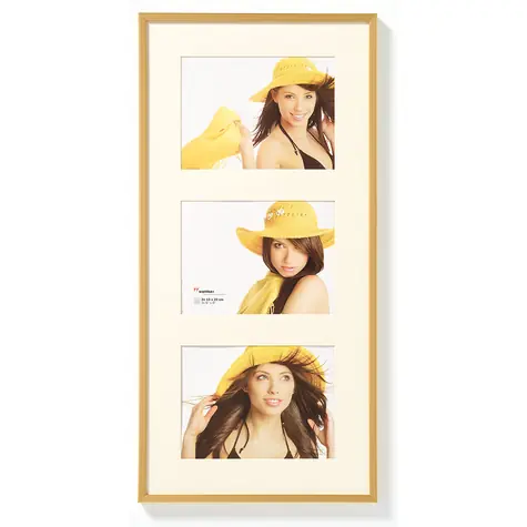 Walther New Lifestyle 3x13x18 Kunststoff-Fotorahmen Gallery gold 
