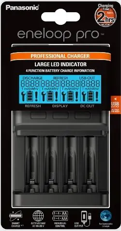 Panasonic BQ-CC65E Eneloop Premium -Ladegerät BQ CC65 mit LCD 