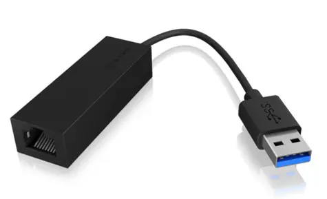 Icy Box IB-AC501a Adapter USB 3.0 - Ethernet schwarz