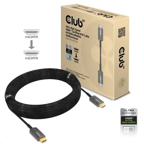 Club3D CAC-1377 Kabel Ultra High Speed HDMI M/M schwarz 15m / 8K 60Hz / 4K 120Hz 