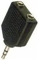 MicroConnect Audio Adapter Stereo Miniklinke 3,5mm (M) - 2x 3,5mm Klinke (F) schwarz