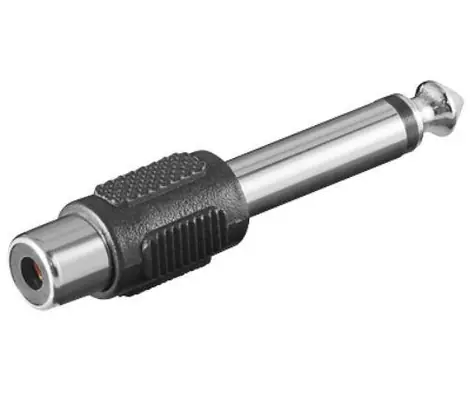 MicroConnect Adapter Mono-Klinke 6,35 mm (M) - Cinch (F)