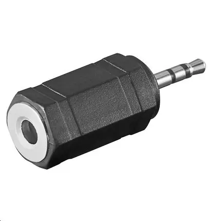 MicroConnect Audio Adapter Stereo Klinke 2,5mm (M) - 3,5mm Klinke (F) schwarz