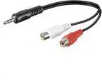 MicroConnect Audio Adapter Klinke 3,5mm (M) - 2x Cinch (F) 0,2m schwarz