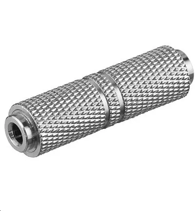 MicroConnect Adapter Stereo 3,5 mm (F) - Stereo 3,5 mm (F) silber