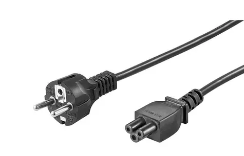MicroConnect Netzkabel Schuko - C5 1m schwarz