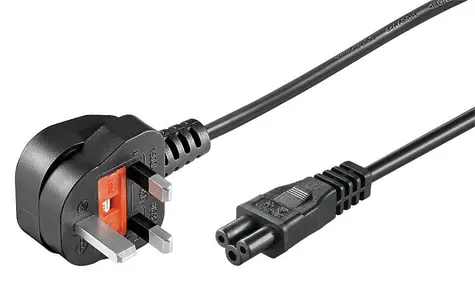 MicroConnect Netzkabel UK Typ G - C5 5m schwarz / englisches Ende