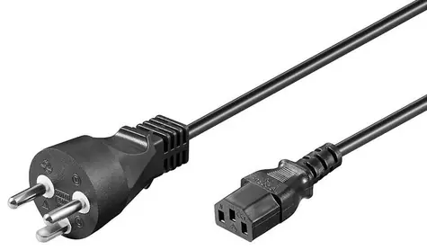 MicroConnect Netzkabel DK Typ-K - C13 5m schwarz / dänischer Anschluss