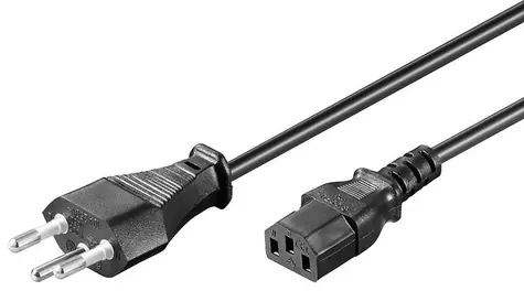MicroConnect Netzkabel Schweizer Typ J - C13 5m schwarz / Schweizer Ende