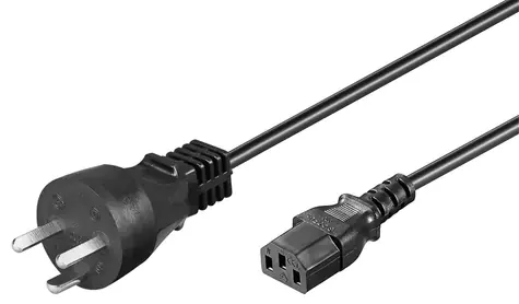 MicroConnect Netzkabel DK EDB - C13 5m schwarz / dänischer Anschluss