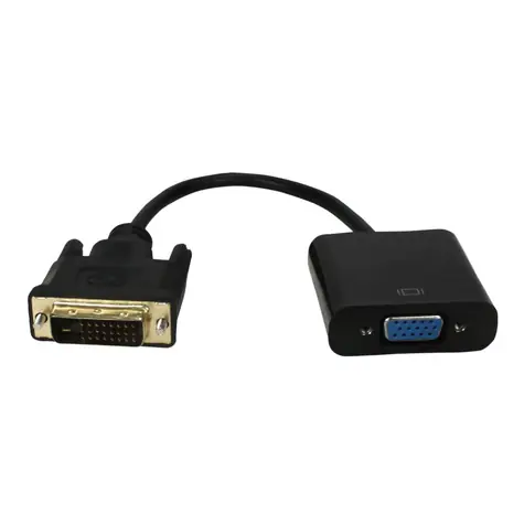 MicroConnect Adapter DVI-D (M) - VGA (F) 0,1m schwarz / Full HD / Plug & Play