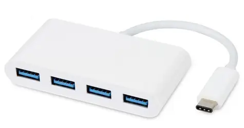 MicroConnect USB-C 4-Port Multiport USB3.0 Hub weiß / 4X USB3.0 / USB-C