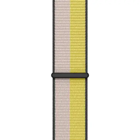 Apple Watch 45 mm, Hafermilch/Zitrusgelb / Slip-on-Sportarmband / Normal