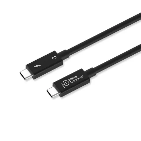 MicroConnect Kabel Thunderbolt 3 0,5m schwarz / 40Gbits/s