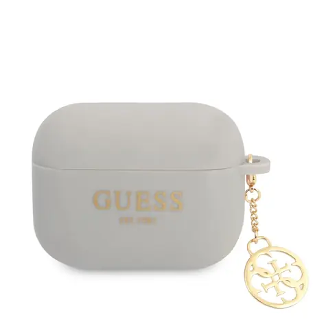Guess 4G Charms Silikonhülle für Apple Airpods Pro grau