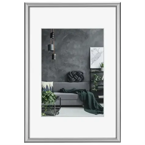 HAMA DETROIT Aluminiumrahmen 29,7 x 42 cm (A3-Format) silber / Kunststoffglas